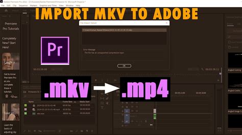 how to import mkv into premiere pro|Premiere Pro : How to Import mkv Files (mkv Not Supported Fix)